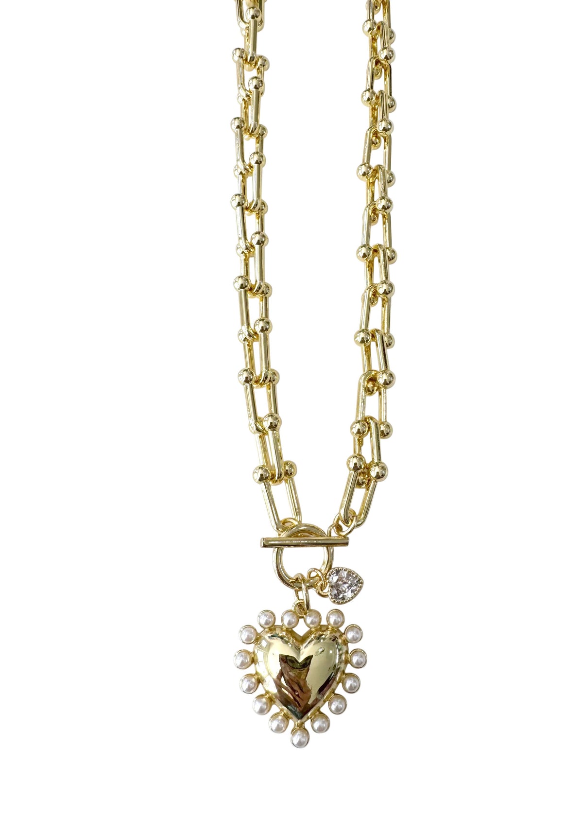 Heart Pearl Necklace