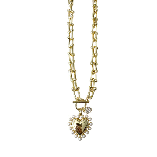 Heart Pearl Necklace